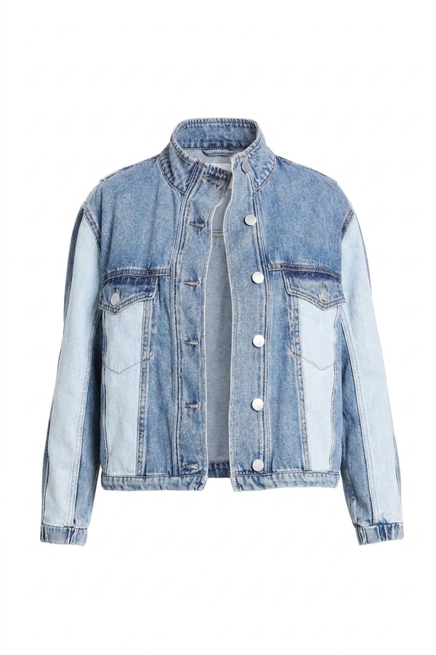 NEW DEAR JOHN DENIM celine long sleeve denim jacket in palm bay